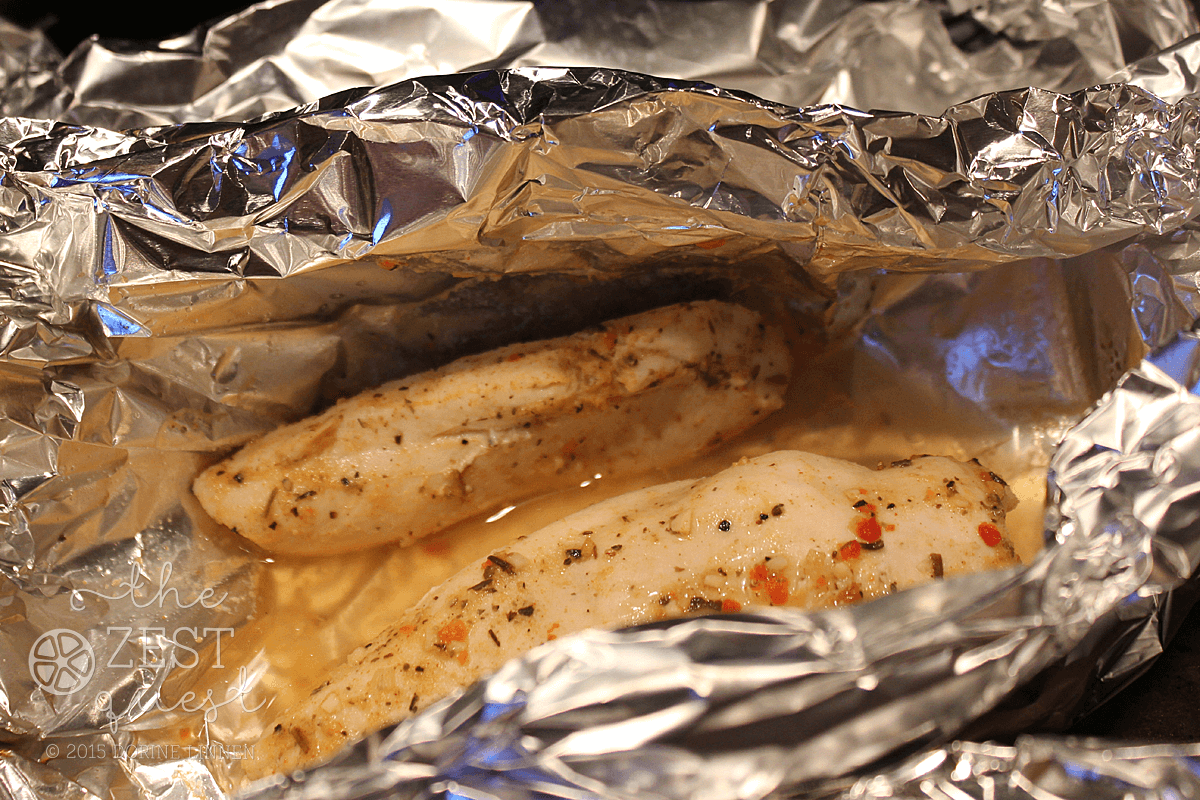 Simple Foil Wrapped Chicken