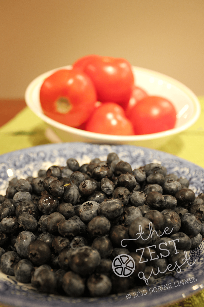 CSA-Farm-Share-extras-Week-12-2015-Blueberries-and-Slicing-Tomatoes-2-The-Zest-Quest