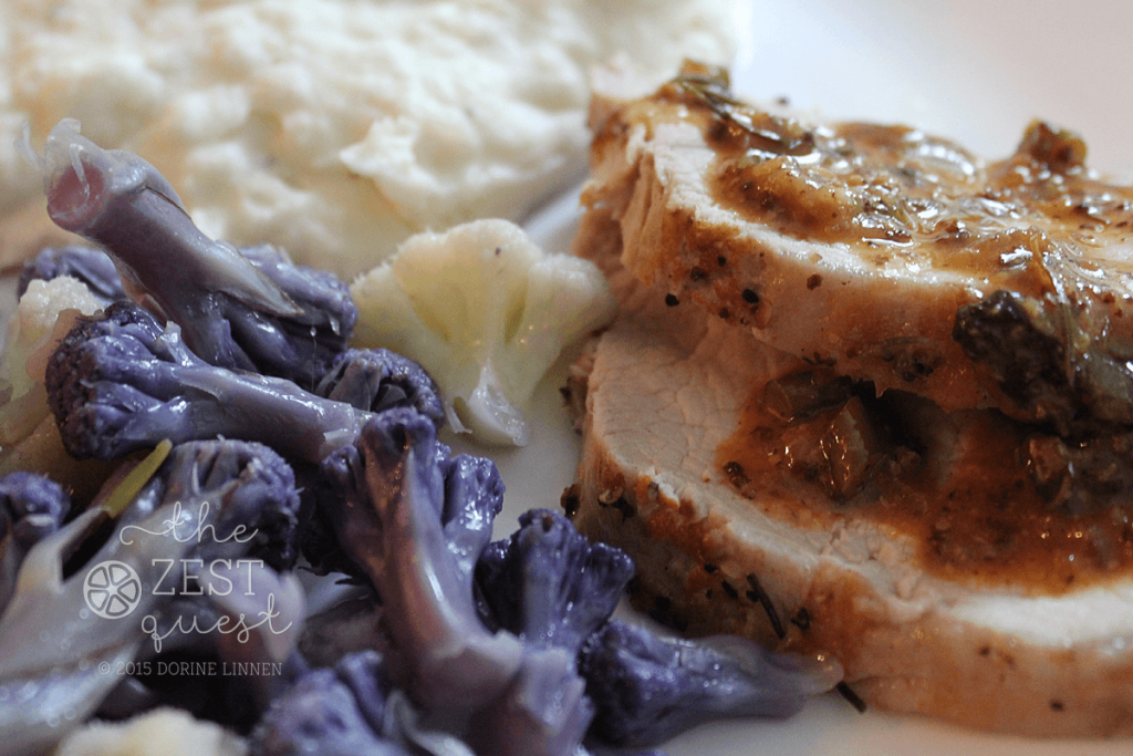 Herb-Roasted-Pork-Loin-with-Purple-Cauliflower-and-Mashed-Potatoes-at-2-The-Zest-Quest