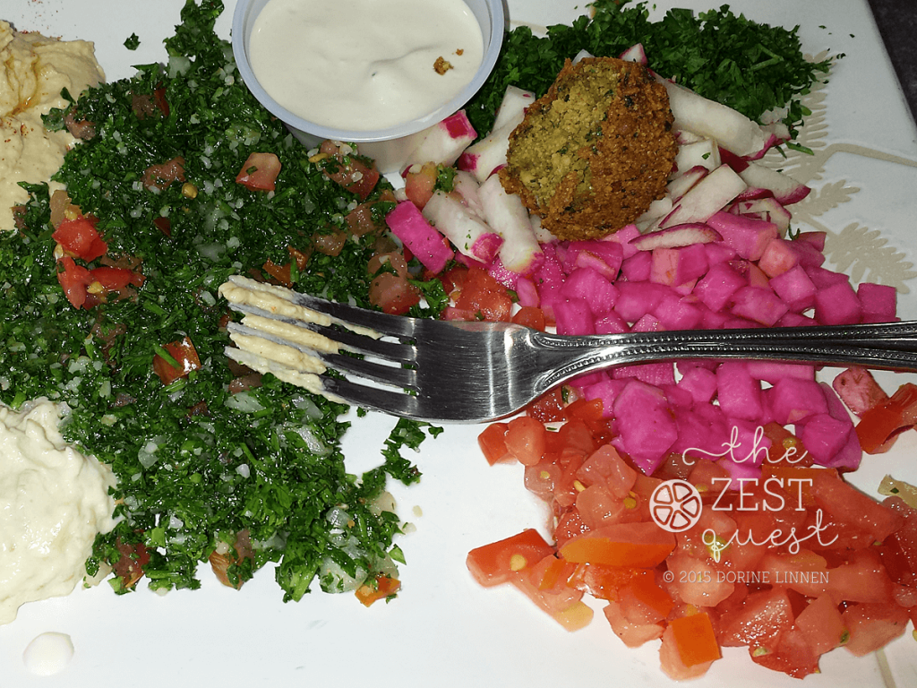 Tabouli-salad-Falafel-with-Pickled-Turnips-at-restaurant-2-The-Zest-Quest