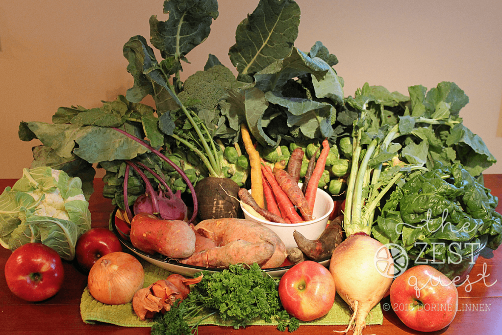 Ohio-Farm-Share-Winter-Week-1-Vegetarian-Pilot-minus-prepared-food-just-veggies-2-The-Zest-Quest