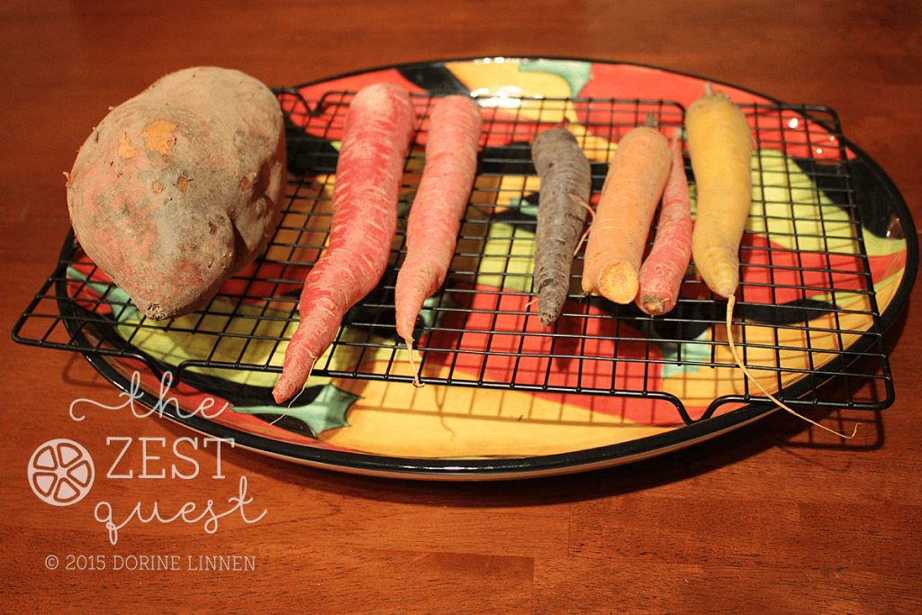 Ohio-Farm-Share-Winter-Week-4-drying-wet-Sweet-Potatoes-and-Carrots-before-storage-2-The-Zest-Quest