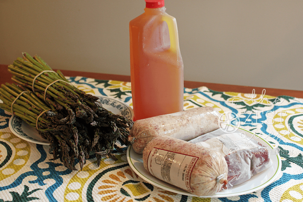 Ohio-Farm-Share-Winter-Week-15-Add-on-Asparagus-bundles-Italian-Sausage-Grass-Fed-Beef-for-stew-Cider-2-The-Zest-Quest