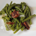 Green Beans with Peppered Bacon and Sweet Onion